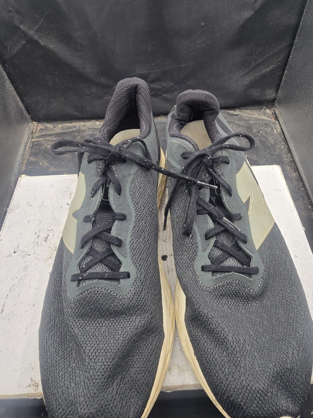 New Balance Black Athletic Running Shoes with Tan Midsole